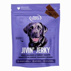 Nutrisource Jivin' Jerky Grain Free Beef, Turkey & Salmon Dog Treats