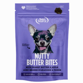 NutriSource Nutty Butter Bites Peanut Butter & Apple Dog Treats