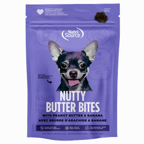 NutriSource Nutty Butter Bites Peanut Butter & Banana Dog Treats