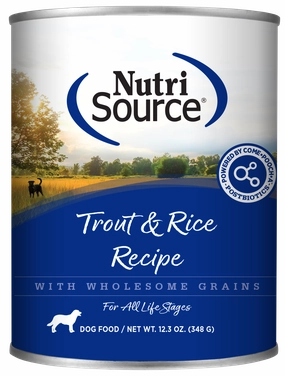 NutriSource Trout & Rice Canned Dog Food