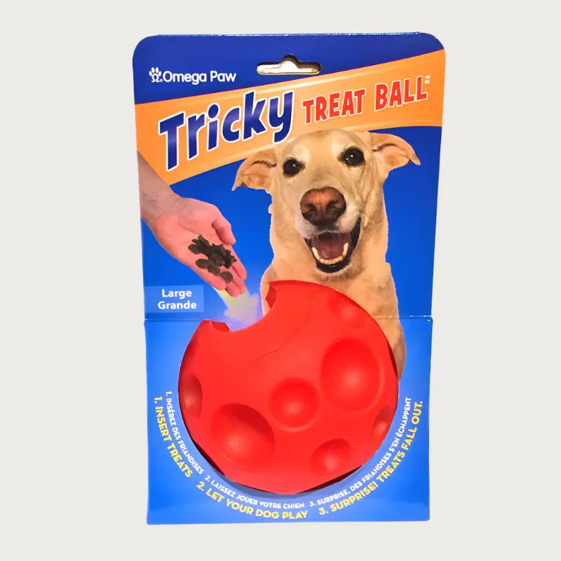 OMEGA PAW Tricky Treat Ball Dog Toy
