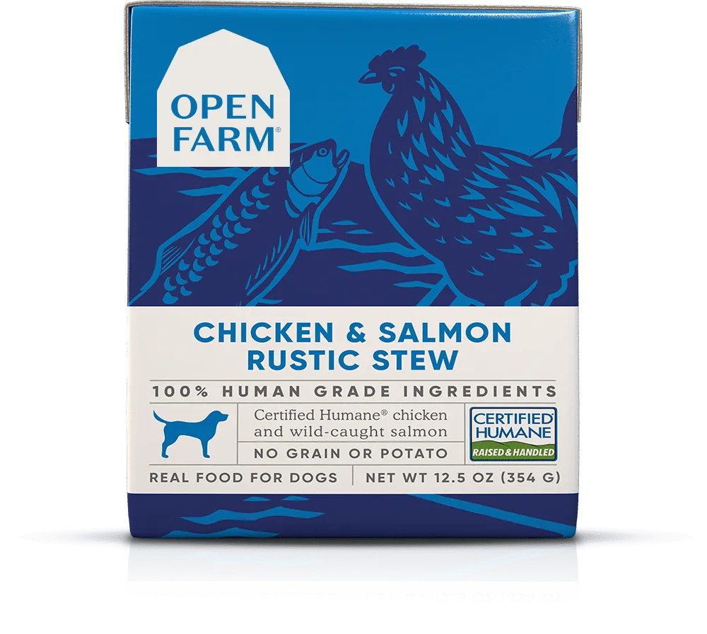Open Farm Grain Free Chicken & Salmon Recipe Rustic Stew Wet Dog Food