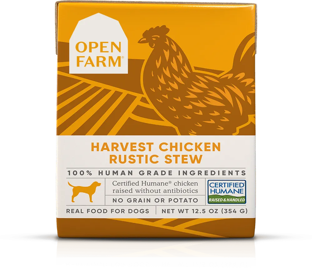 Open Farm Grain Free Harvest Chicken Recipe Rustic Stew Wet Dog Food