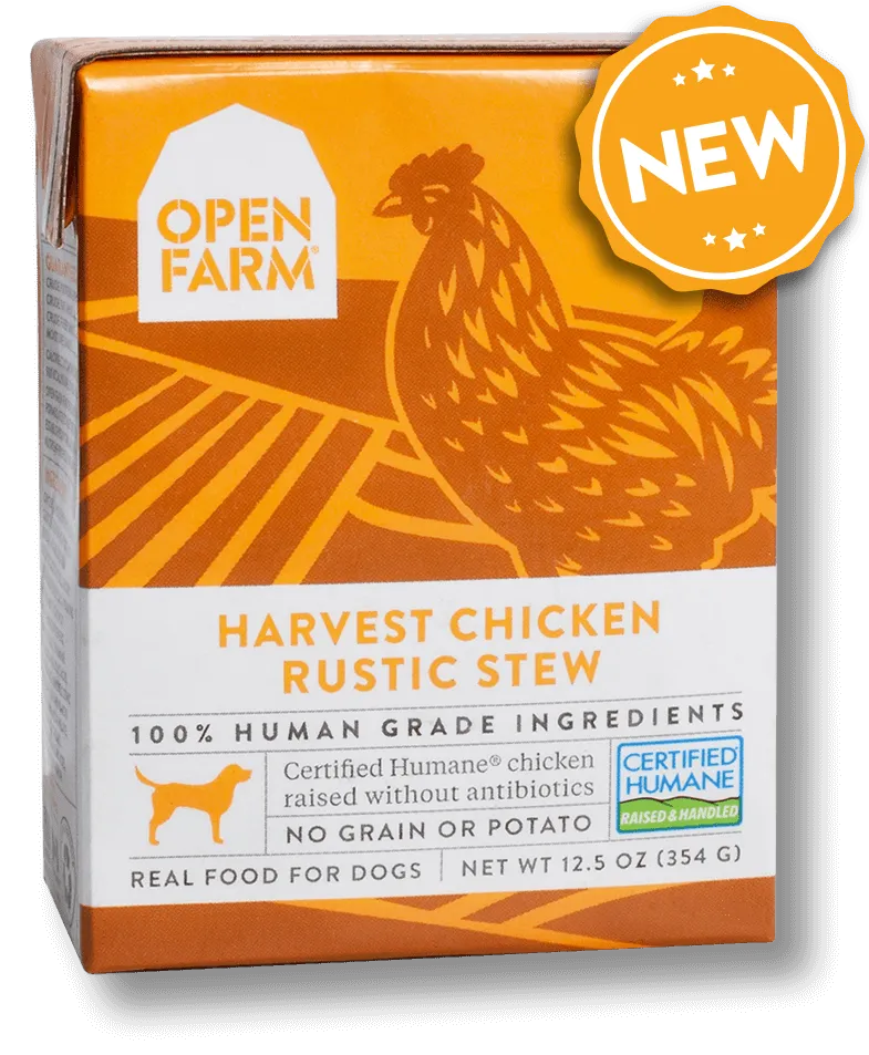 Open Farm Grain Free Harvest Chicken Recipe Rustic Stew Wet Dog Food