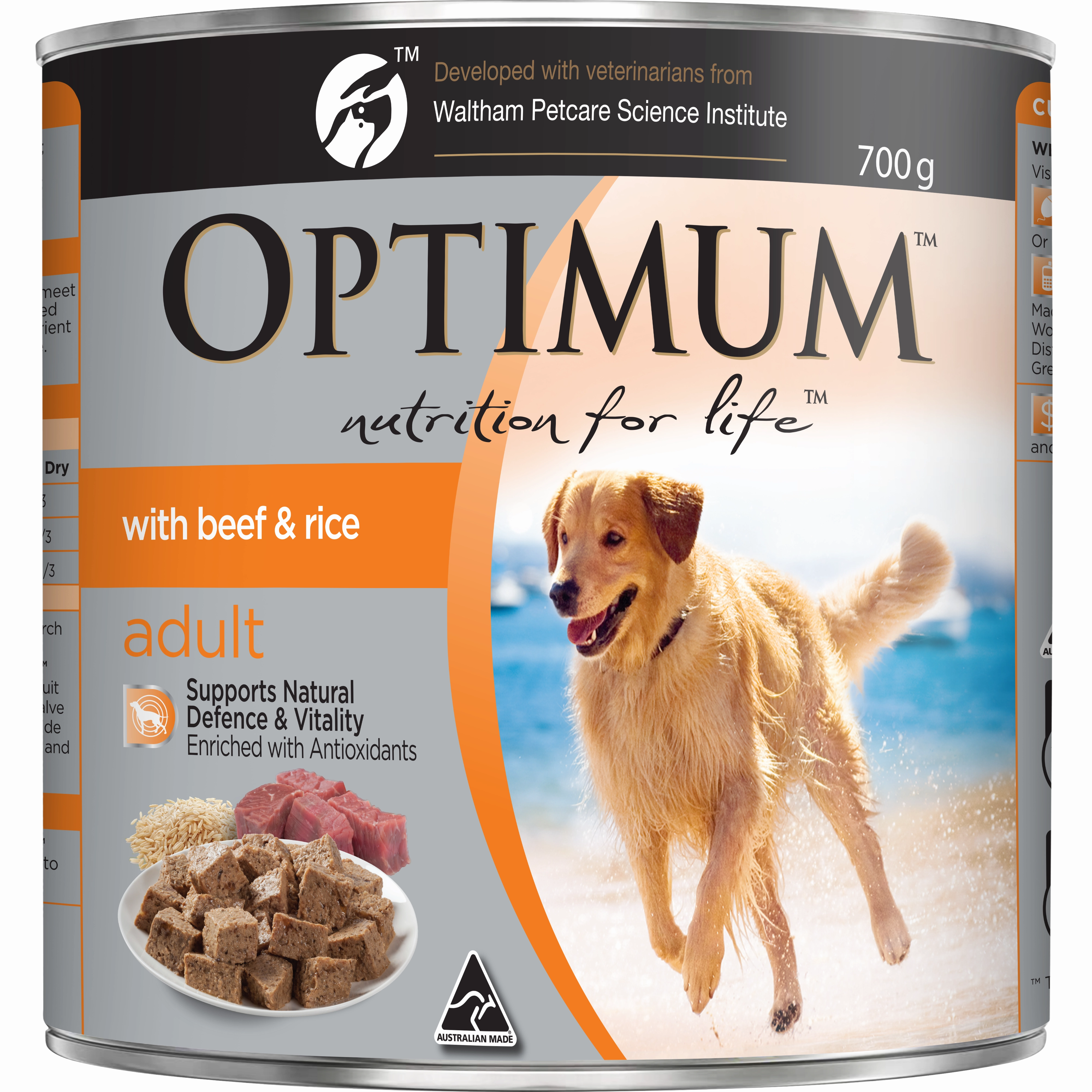 OPTIMUM - Adult with Beef & Rice Wet Dog Food (700g)