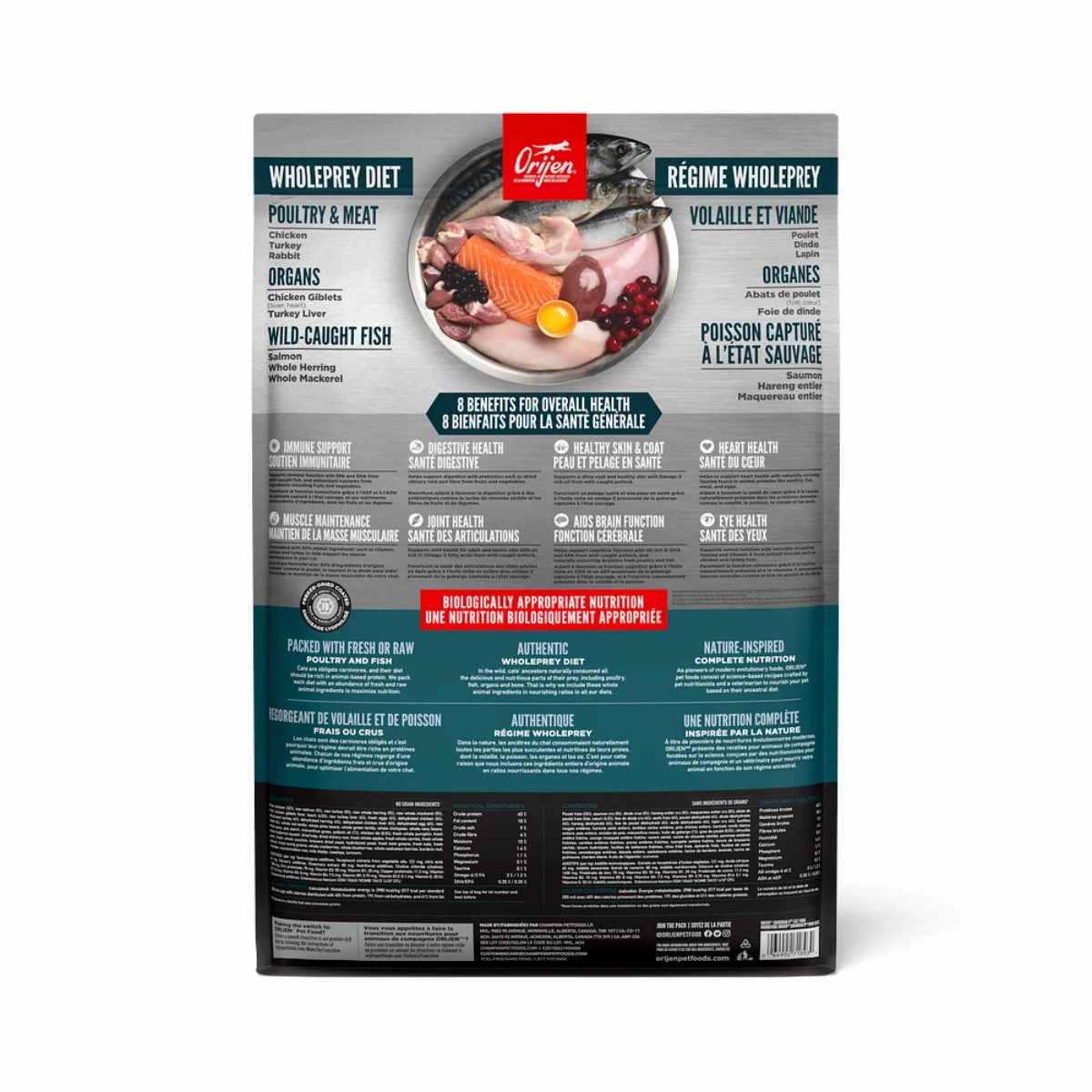 Orijen Grain Free Cat Food - Guardian 8