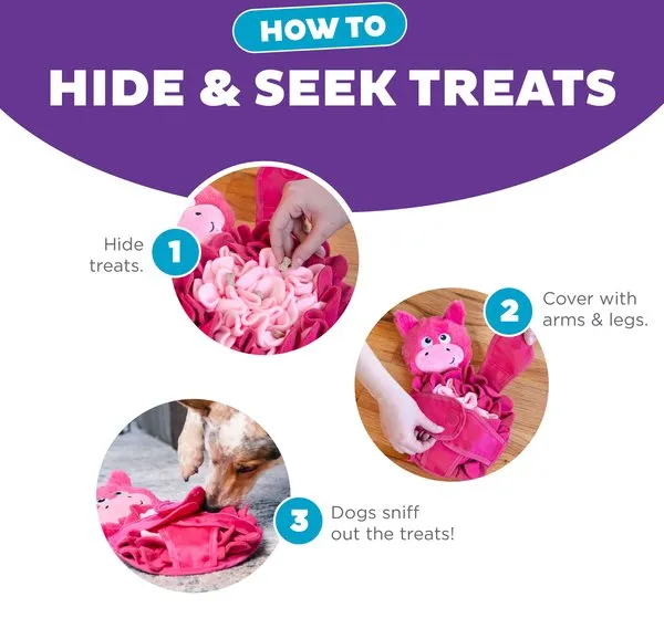 Outward Hound Snuffle Palz Interactive Plush Pig Puzzle & Snuffle Mat Dog Toy