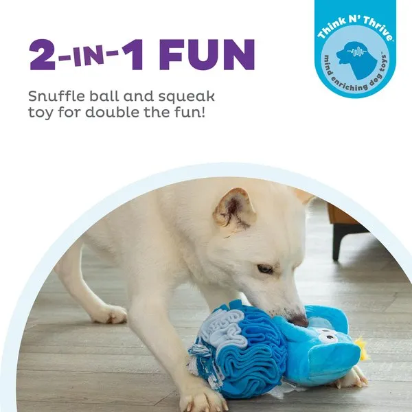 Outward Hound Stuff N' Snuffle Squeaky Plush Elephant Snuffle Ball Puzzle Toy for Dogs