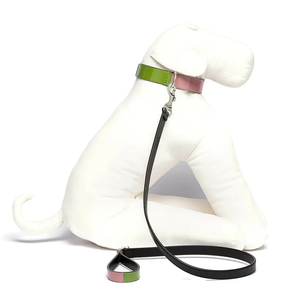 Patent Leather Psychedelic Dog Collar
