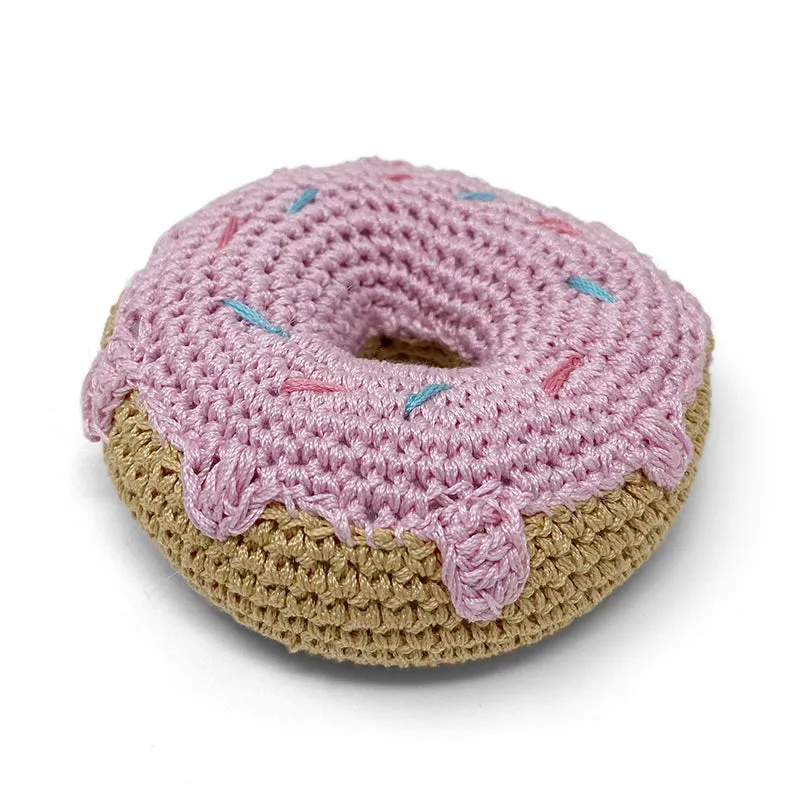 Pawer Squeaky Donut Dog Toy