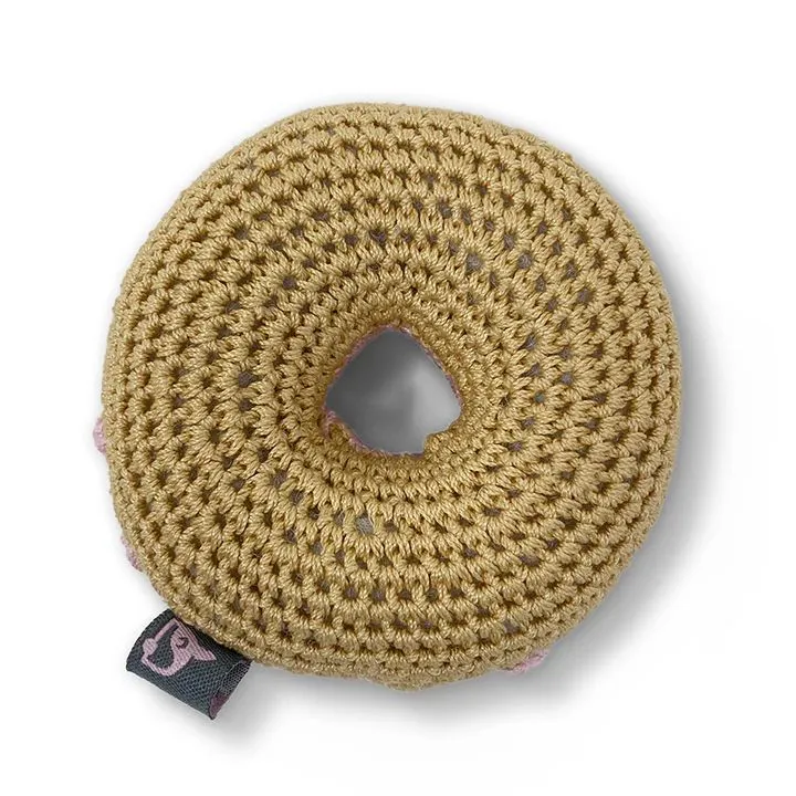 Pawer Squeaky Donut Dog Toy