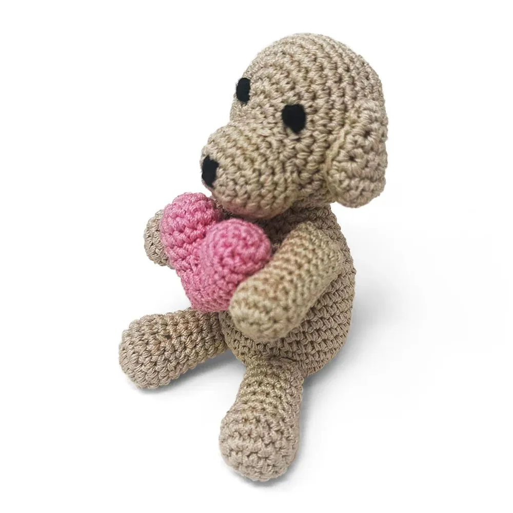 Pawer Squeaky Puppy Heart Dog Toy