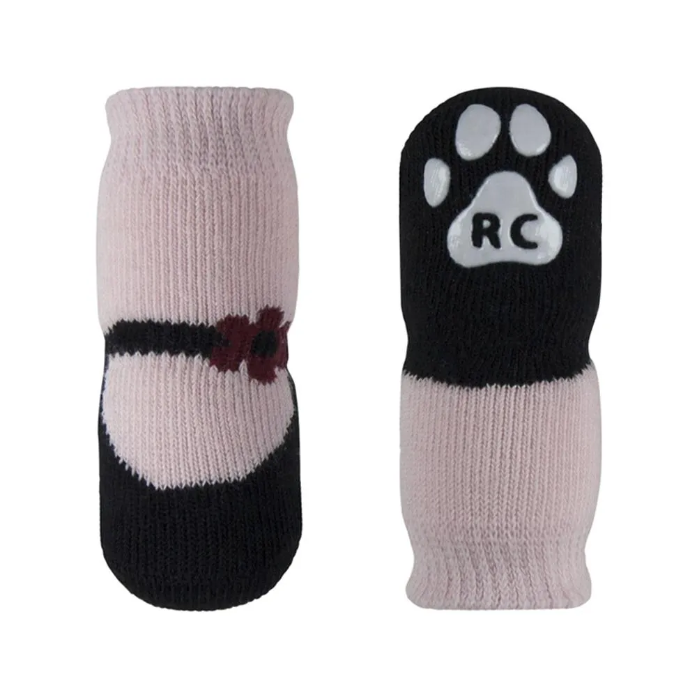 Pawks Pink Mary Jane Dog Socks