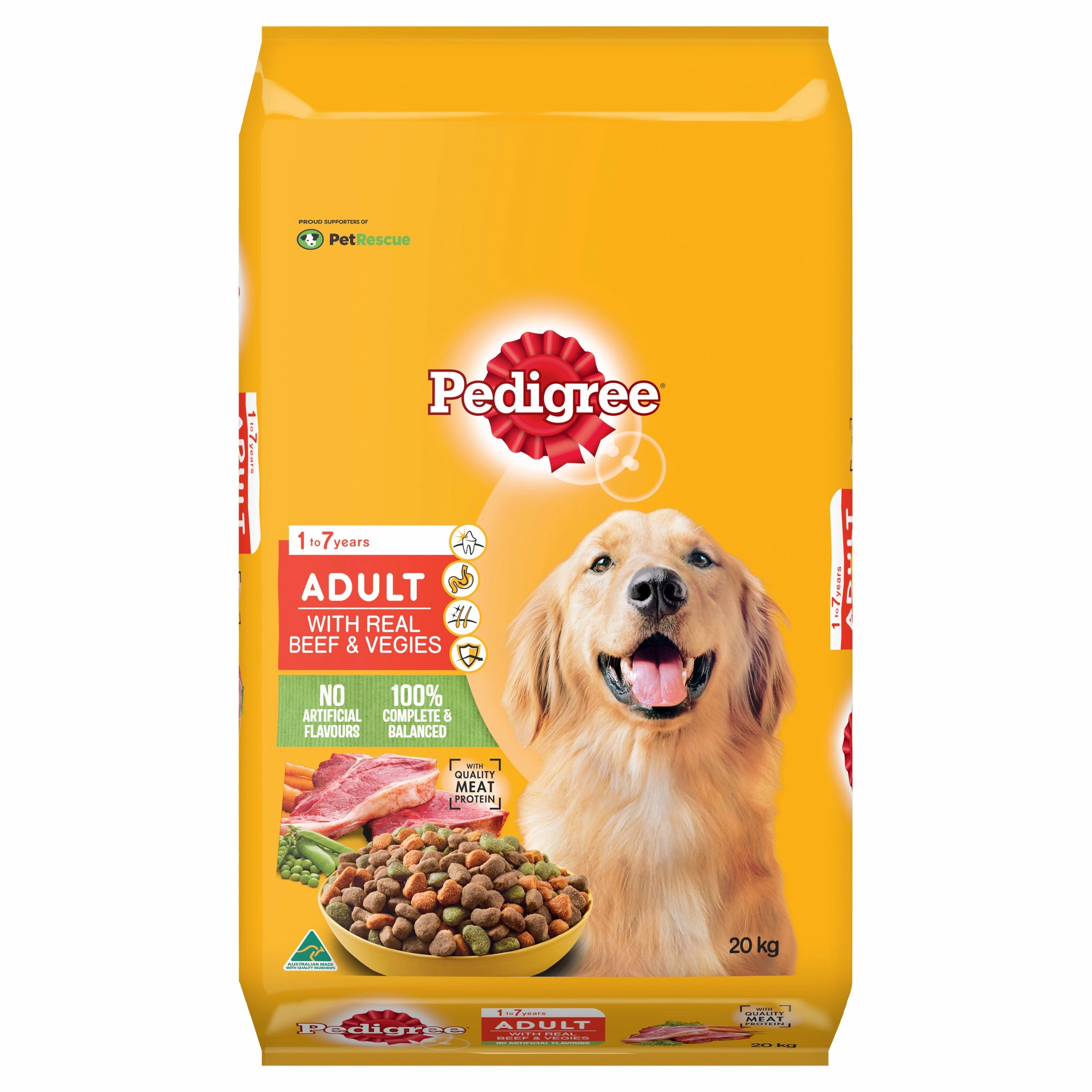 Pedigree - Medium Dog Real Beef and Vegetable Dog Dry Food (20kg)