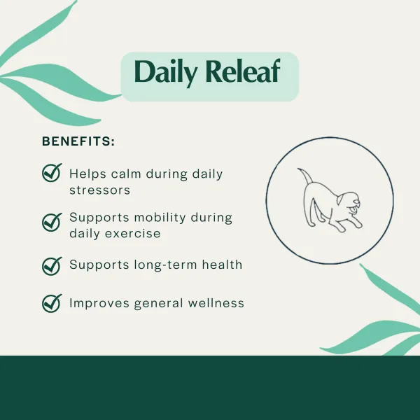 Pet Releaf Daily Releaf Edibites Blueberry Cranberry Flavor for Medium & Large Breed Dogs