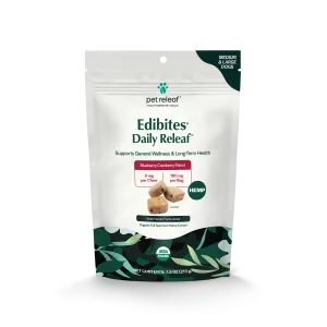 Pet Releaf Daily Releaf Edibites Blueberry Cranberry Flavor for Medium & Large Breed Dogs