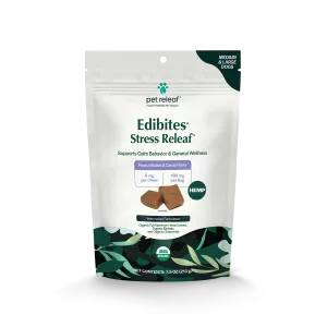 Pet Releaf Stress Releaf Edibites Peanut Butter & Carob Flavor for Medium & Large Dogs
