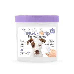 Petkin - Fingertip Ear Wipes (for Dogs and Cats) 50's