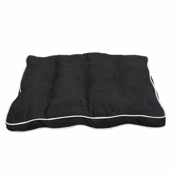PetPals Black Faux Suede Pet Bed
