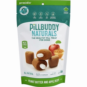Pill Buddy Naturals Pill Hiding Treat for Dogs; Peanut Butter & Apple Recipe
