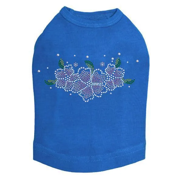 Pink Flowers Rhinestone Dog Tank