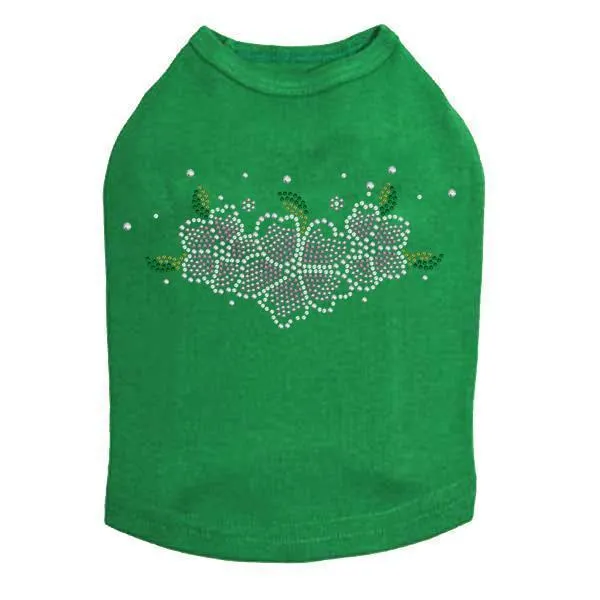 Pink Flowers Rhinestone Dog Tank