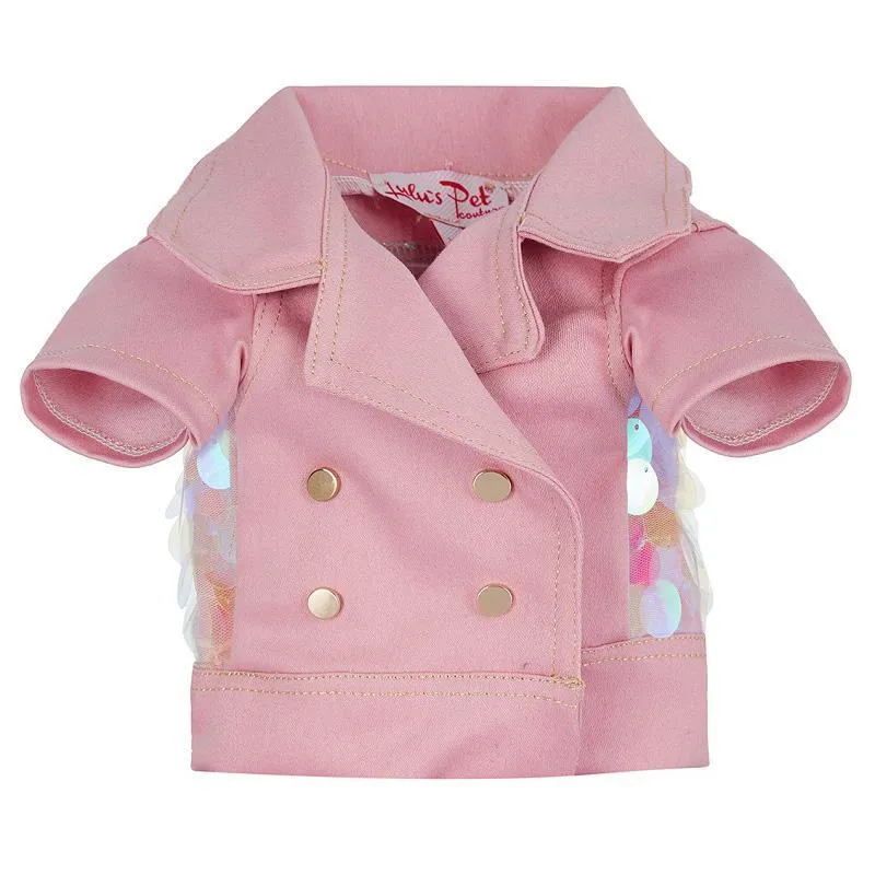 Pink Mermaid Biker Dog Coat