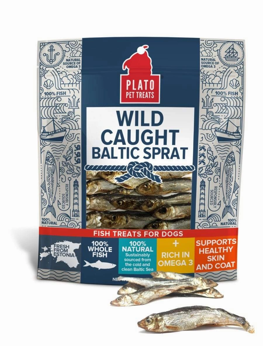 Plato Wild Caught Baltic Sprat Fish Treat for Dogs