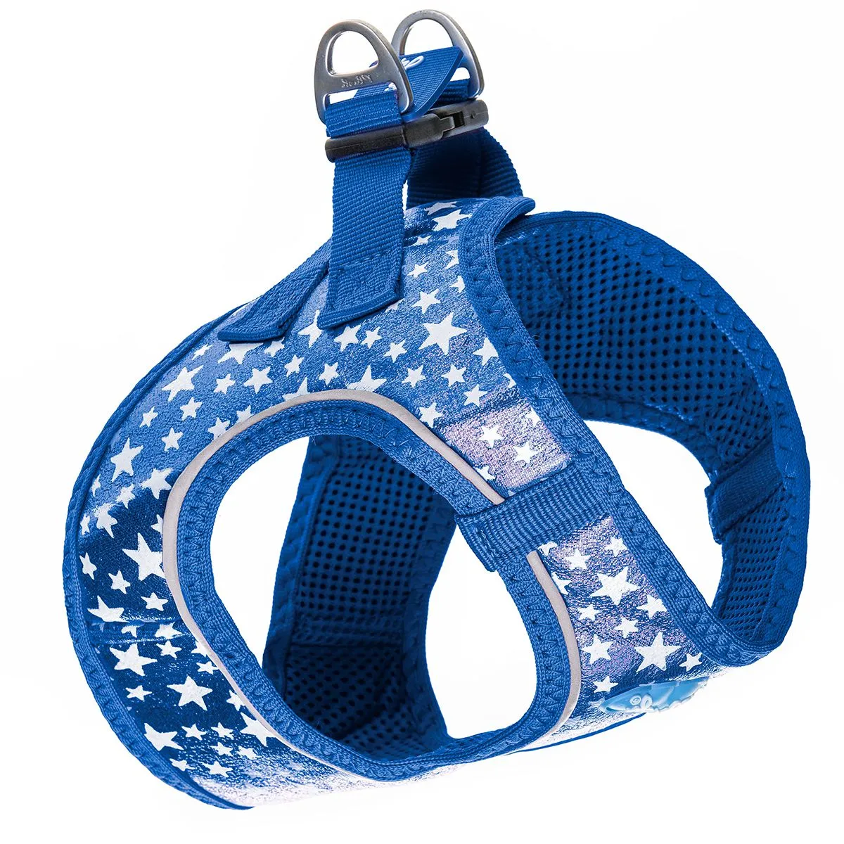 Plush Step In Glitter Glow In The Dark Dog Harness Navy