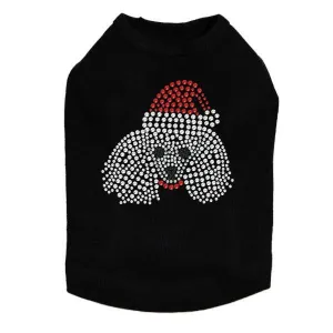 Poodle Santa Rhinestone Dog Tank