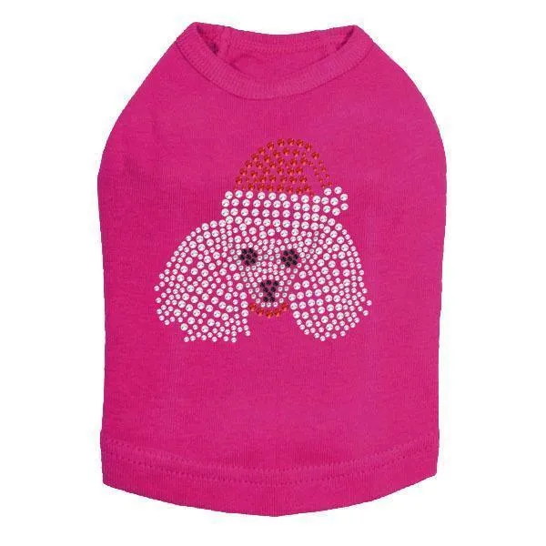 Poodle Santa Rhinestone Dog Tank