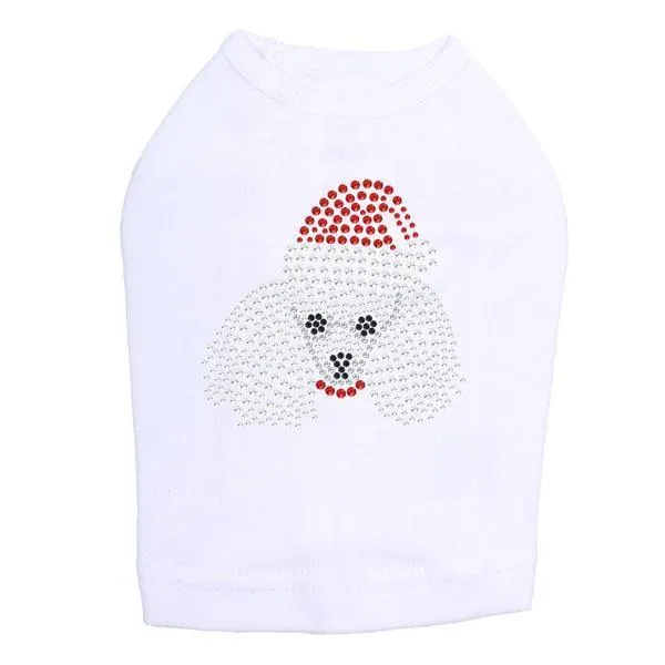 Poodle Santa Rhinestone Dog Tank