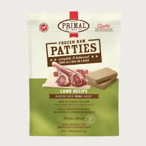 PRIMAL Frozen Raw Patties Lamb Recipe for Dogs