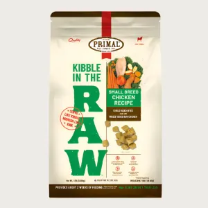 PRIMAL Kibble in the Raw Small Breed Chicken Recipe Dog Food