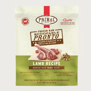 PRIMAL Pronto Frozen Raw Scoopable Lamb Recipe for Dogs