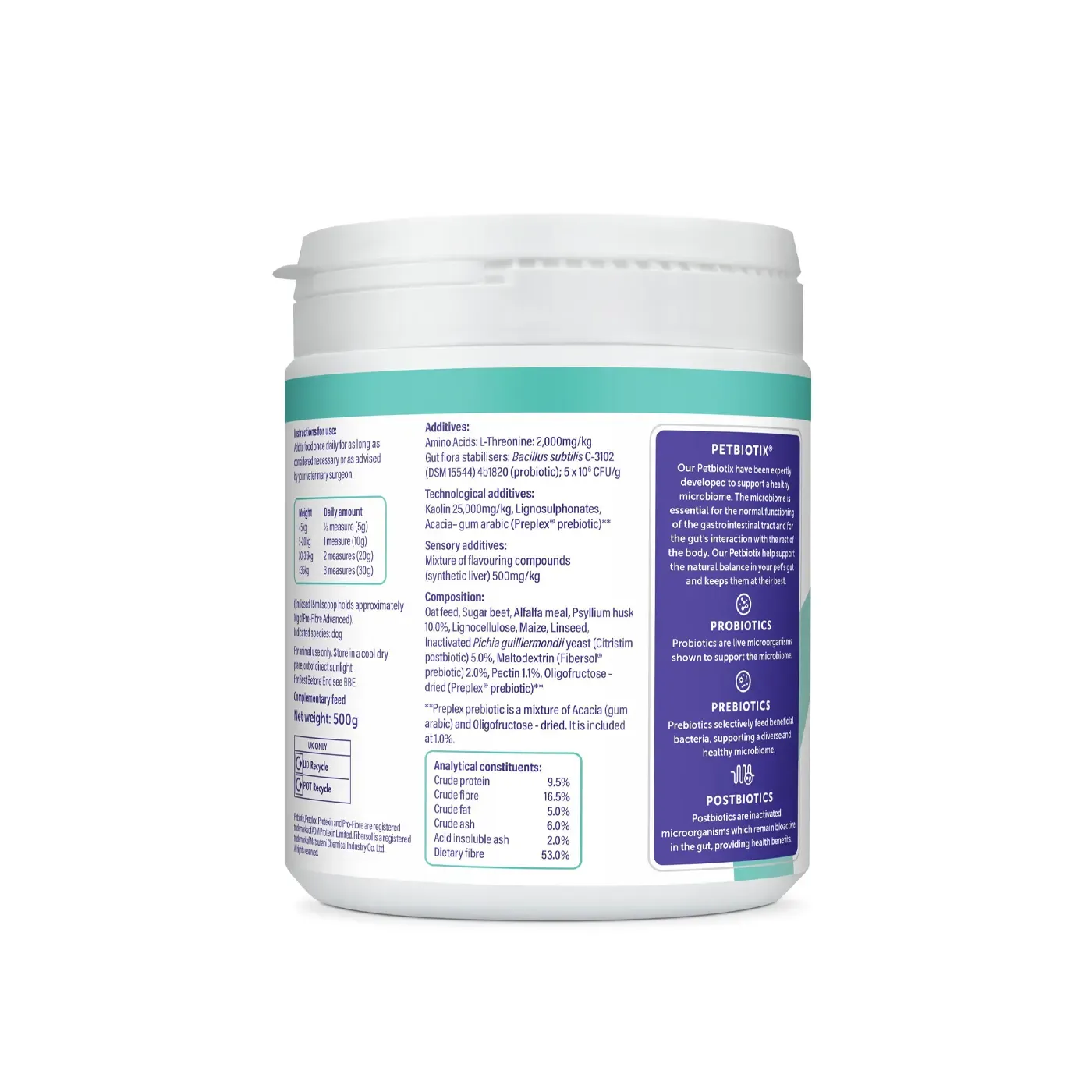 Protexin - PRO-FIBRE ADVANCED (Digestive Supplement for Dogs) 500g