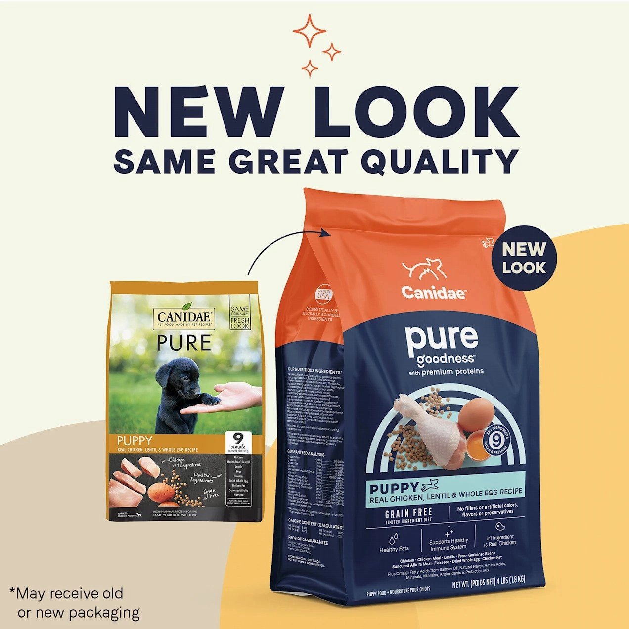 PURE Grain Free Dog Dry Food for Puppies - Chicken, Lentil & Whole Egg