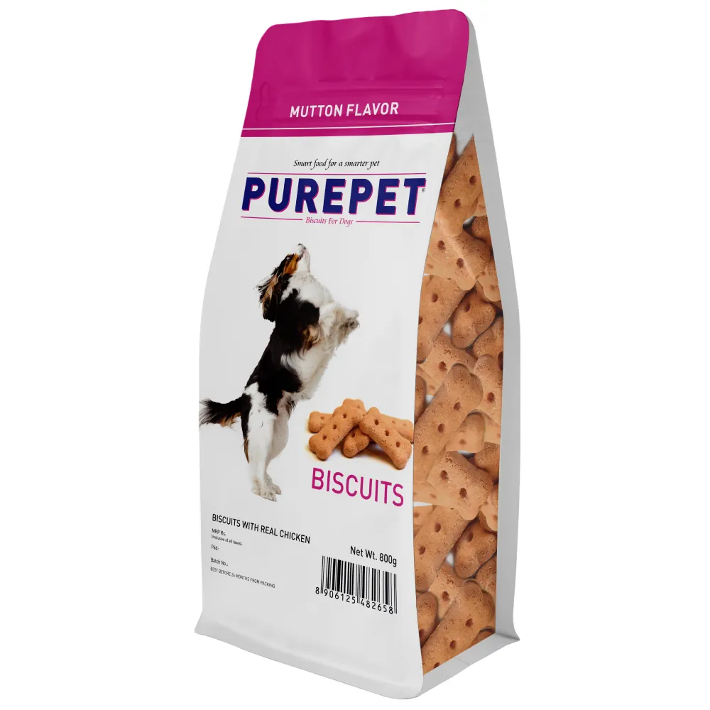 Purepet Mutton Flavour Real Chicken Biscuit Dog Treats Pouch