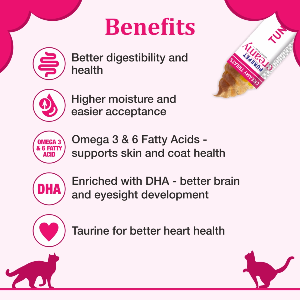 Purepet Tuna and Bonito Lickable Creamy Treats for Cats