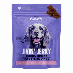 PureVita Jivin' Jerky Limited Ingredient Turkey Jerky Treats for Dogs