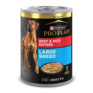 Purina Pro Plan Gravy Wet Dog Food for Large Dogs, Large Breed, Beef and Rice Entre