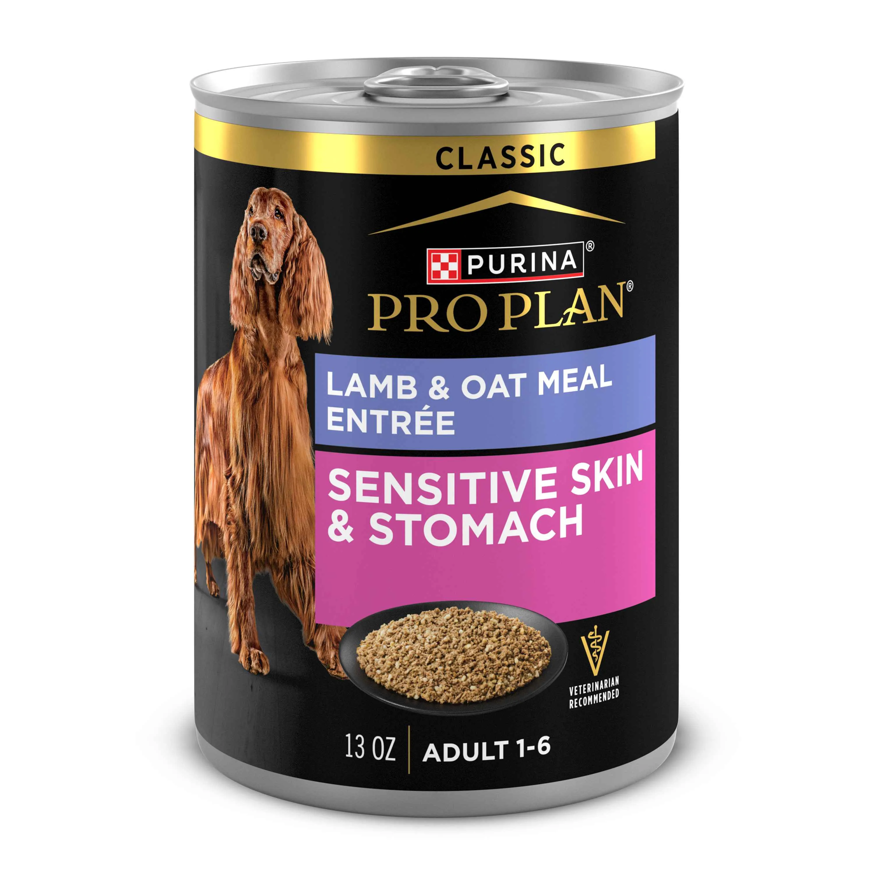 Purina Pro Plan Sensitive Skin and Stomach Dog Food Wet Classic Pate Lamb and Oat Meal Entre