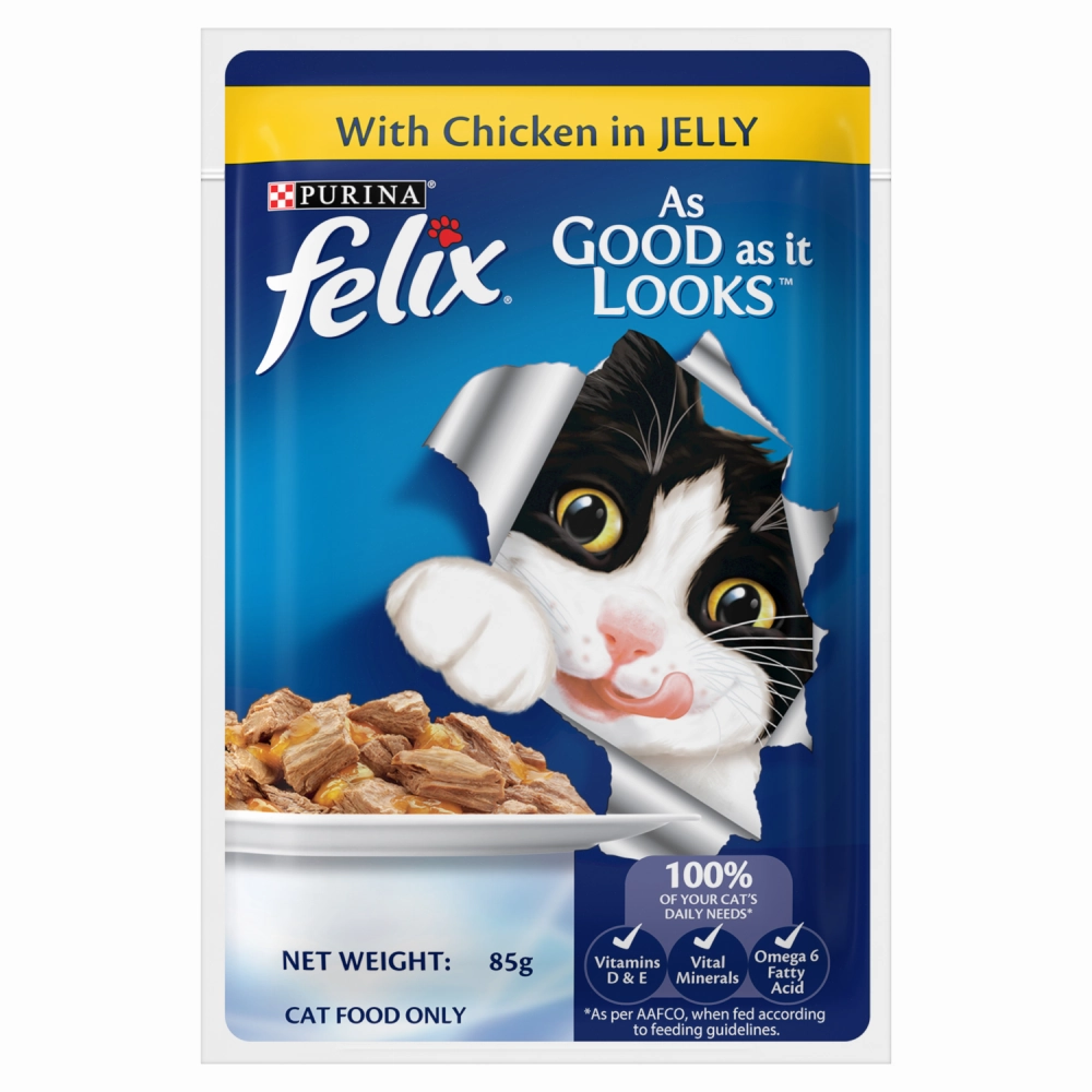 Purina Felix Chicken Jelly Adult Wet Food, Smudges Tuna Jelly Kitten Wet Food, Smudges Flakes Shirasu Jelly Adult Wet Food Cats Combo
