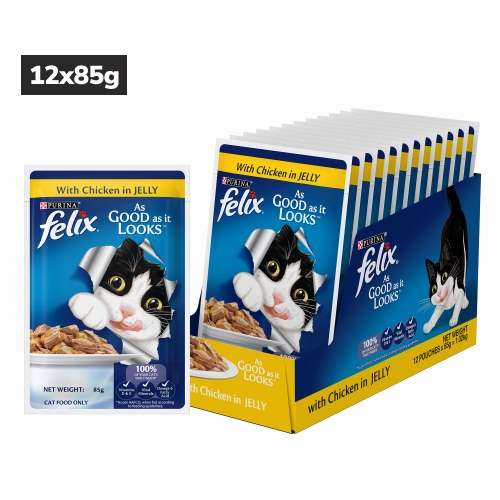 Purina Felix Chicken Jelly Adult Wet Food, Smudges Tuna Jelly Kitten Wet Food, Smudges Flakes Shirasu Jelly Adult Wet Food Cats Combo
