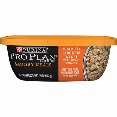 Purina Pro Plan Braised Chicken Entre With Real Spinach Wet Dog Food