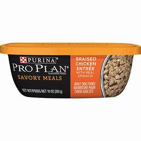 Purina Pro Plan Braised Chicken Entre With Real Spinach Wet Dog Food