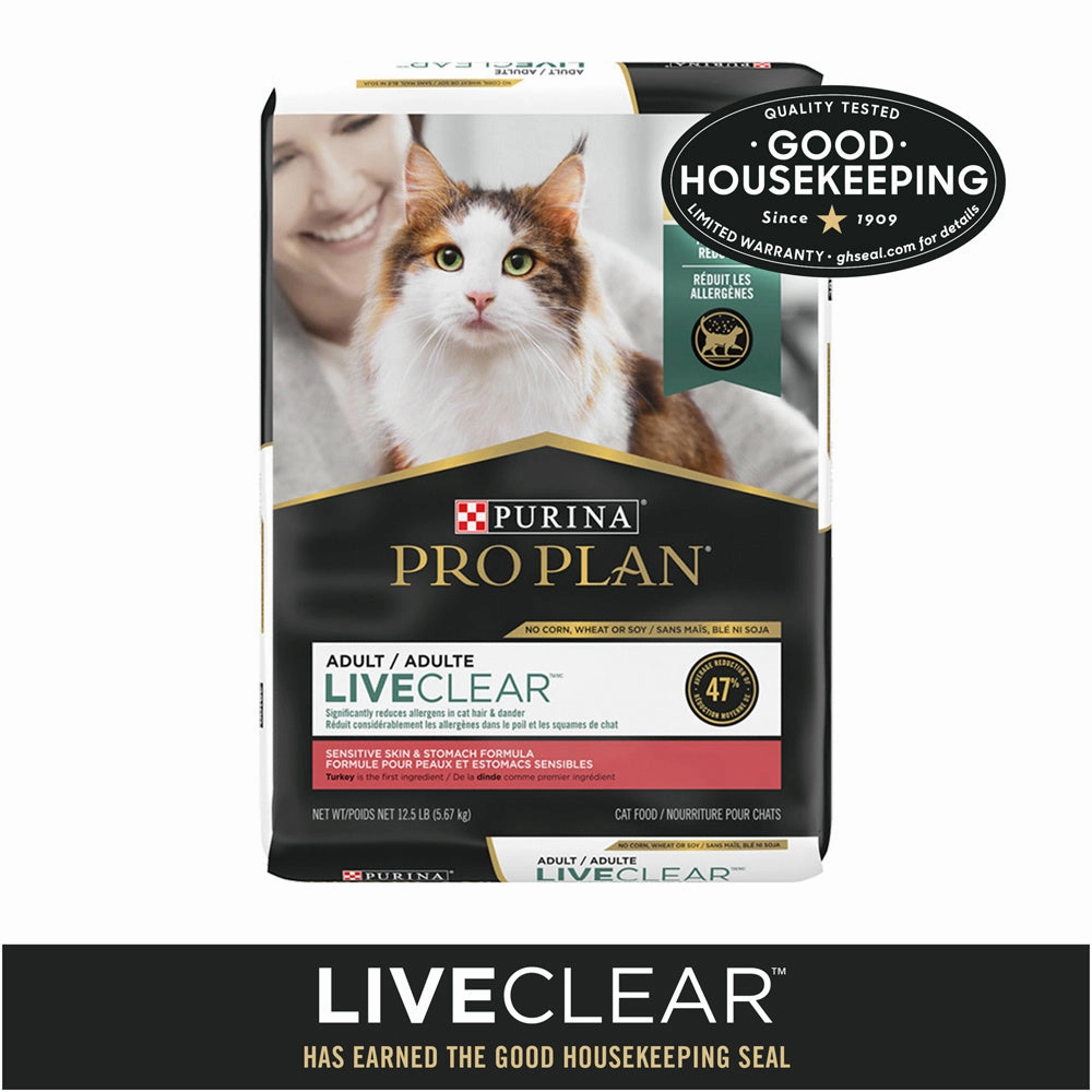 Purina Pro Plan LIVECLEAR Sensitive Stomach Sensitive Skin & Stomach Turkey & Oatmeal Dry Cat Food