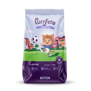 Purrfeto Chicken and Rice Kitten Cat Dry Food