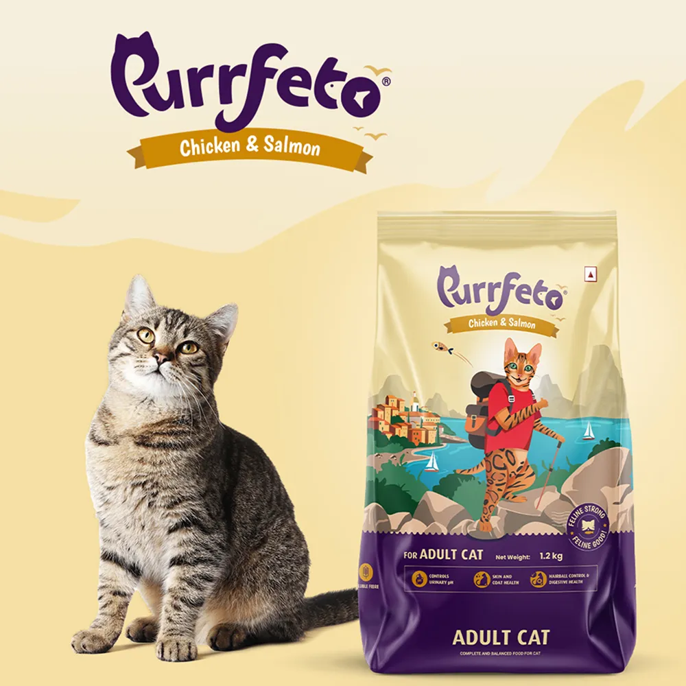 Purrfeto Chicken and Salmon Adult Cat Dry Food