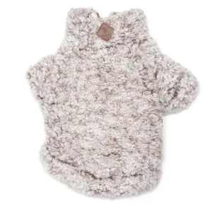 Quarter Zip Wubbly Fleece Pullover Dog Coat Ivory